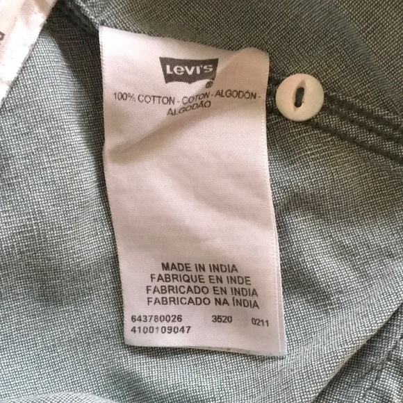 Levi’s Button Front Cotton Denim Shirt Blue Gray Sz S - Picture 6 of 8